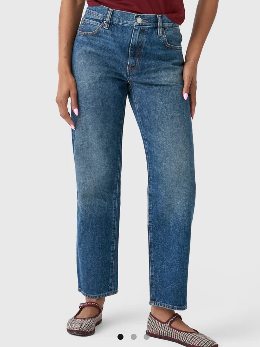 Frame Denim Women's Straight Leg Jeans in Medium Blue Wash